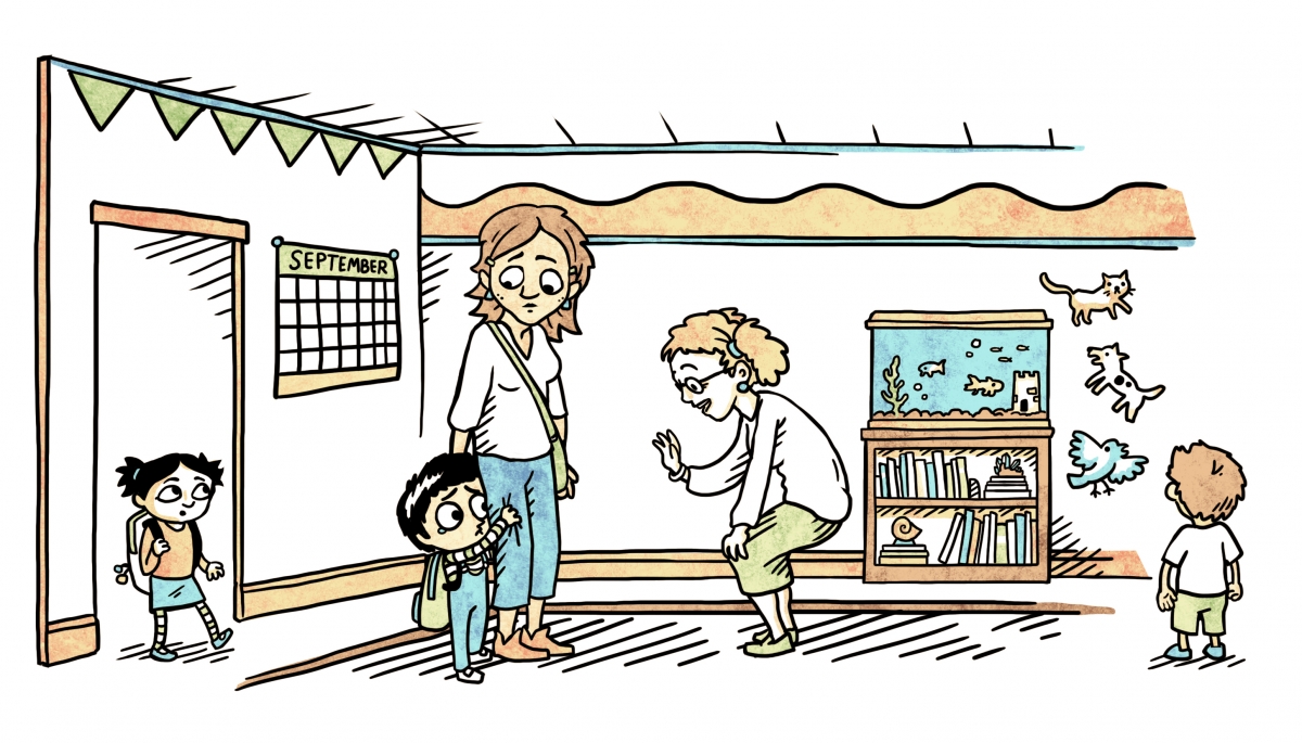 Parent With Anxious Child